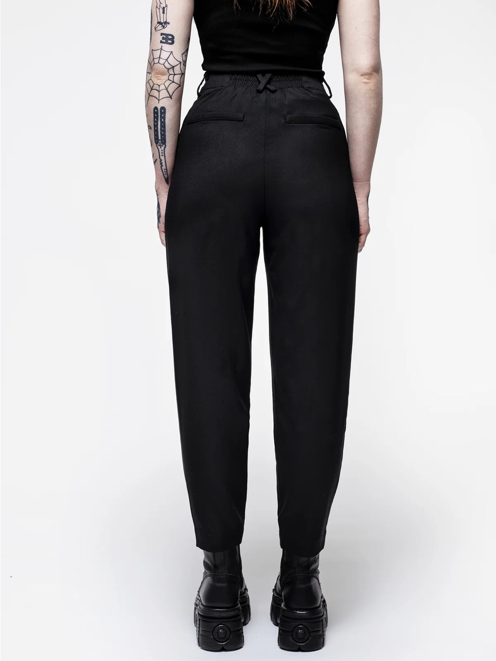 Disturbia Malverde High Waist Tapered Trousers - Black UK 20/ US 16 - Picture 3 of 9